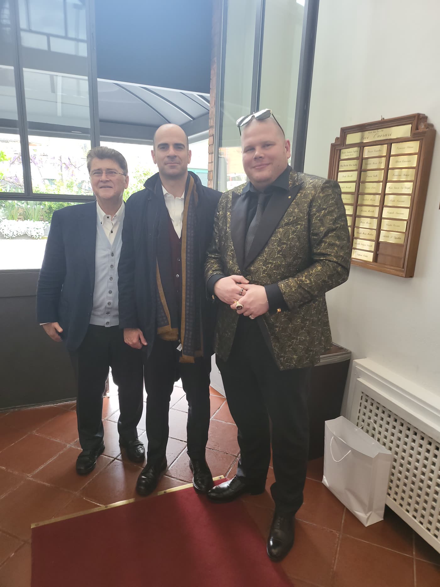 Nico Giansanti with his Roman relatives, the Giansanti family of Rome